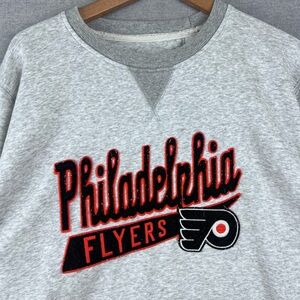 Vintage CCM Philadelphia Flyers Gray Sweatshirt Pullover Adult XXL